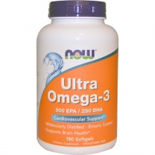 Антиоксидант NOW Ultra Omega 3  180 капсул