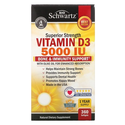  BioSchwartz Vitamin D3 5000 360 